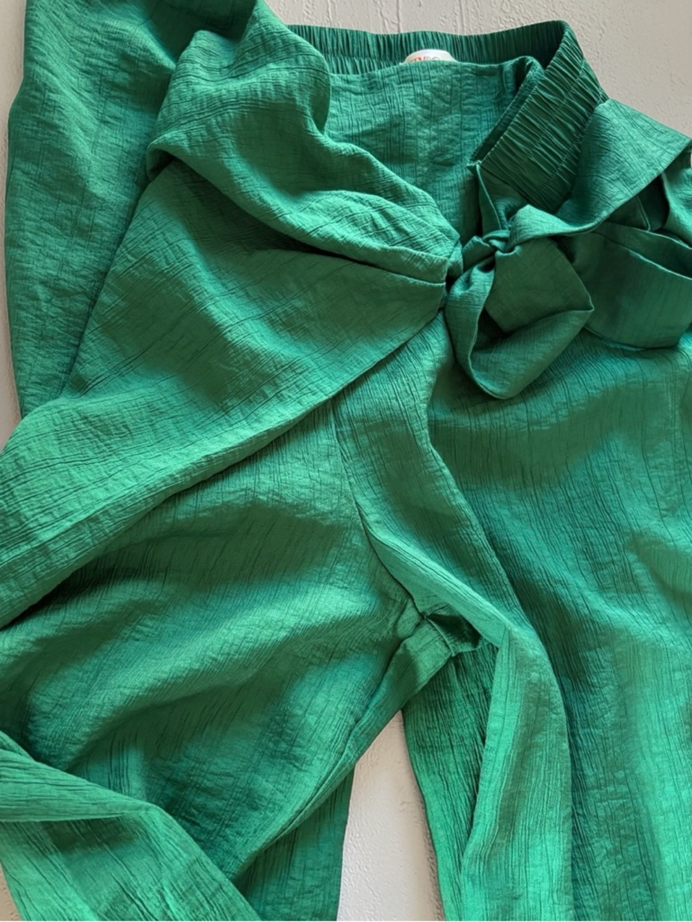 NWOT INTEMPO™ Emerald Textured Wrap Pants Sz L Wide Leg High Waist Pirate-core - Picture 8 of 15